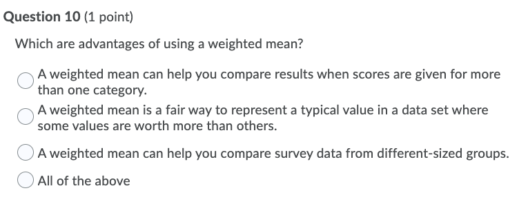conducted a survey. The chart shows the results. What is the mean