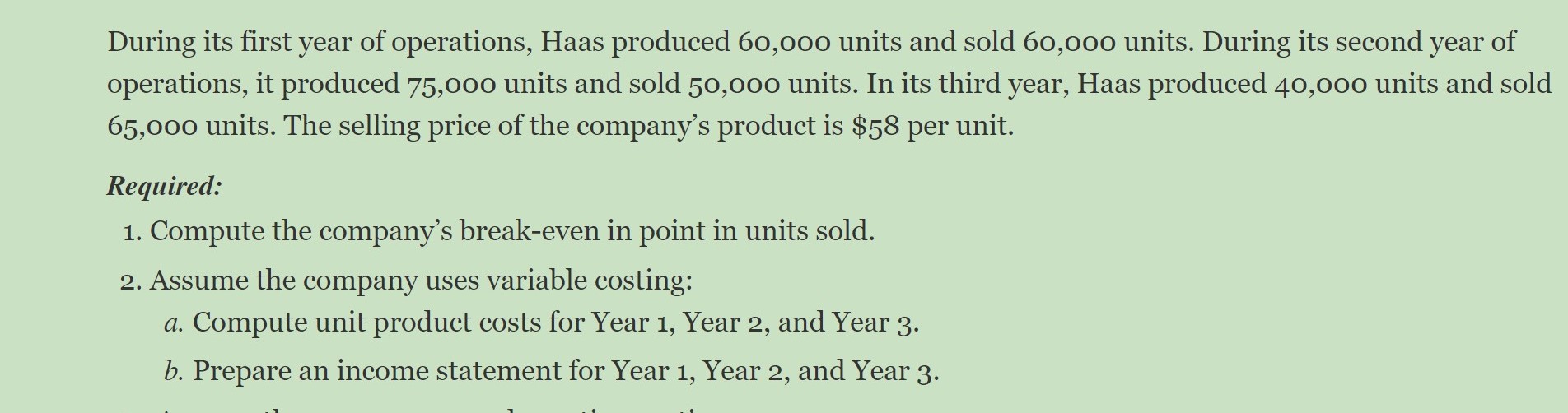 Statements [LO1 2 , LO2 2) , L03 2] , L04 2