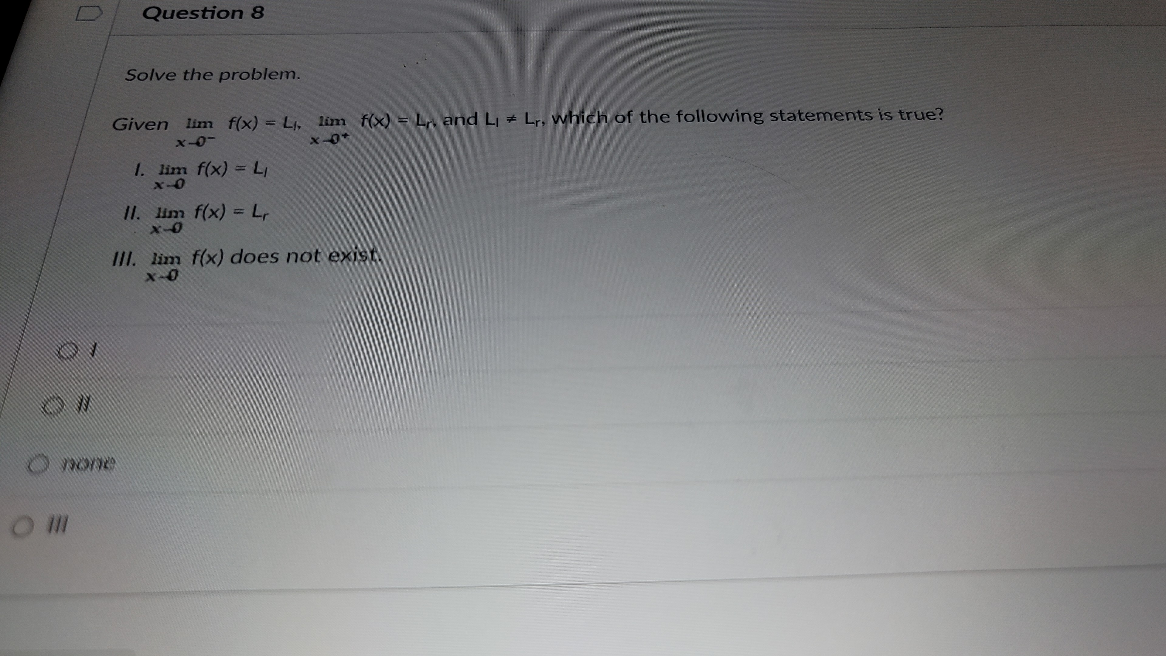 limit does not exist. ( 4x - 5 if x 1 a.