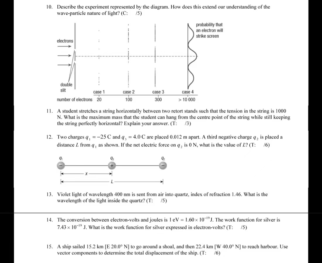  10. Describe the experiment represented by the diagram. How does this