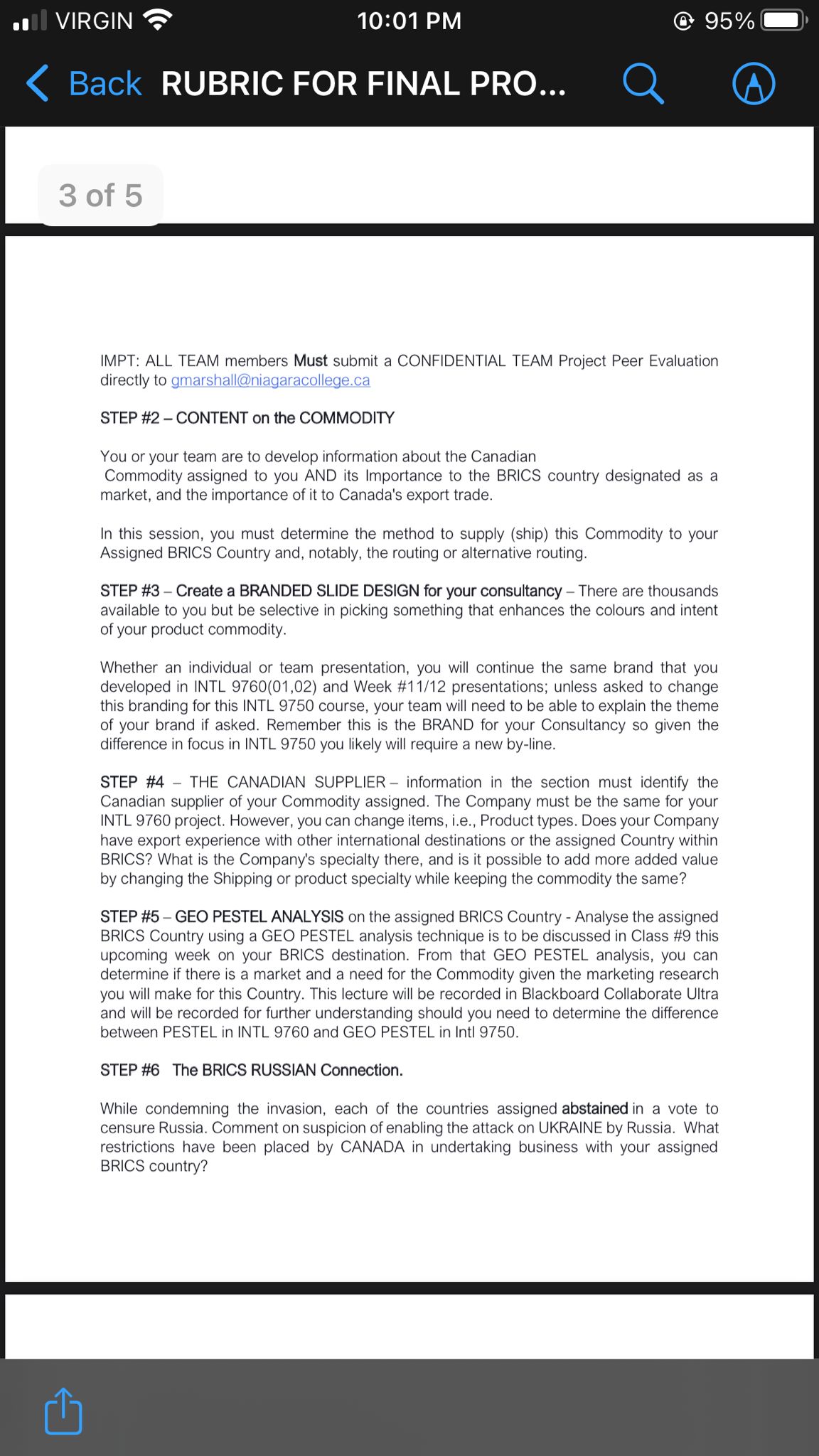 TEAM members Must submit a CONFIDENTIAL TEAM Project Peer Evaluation directly to