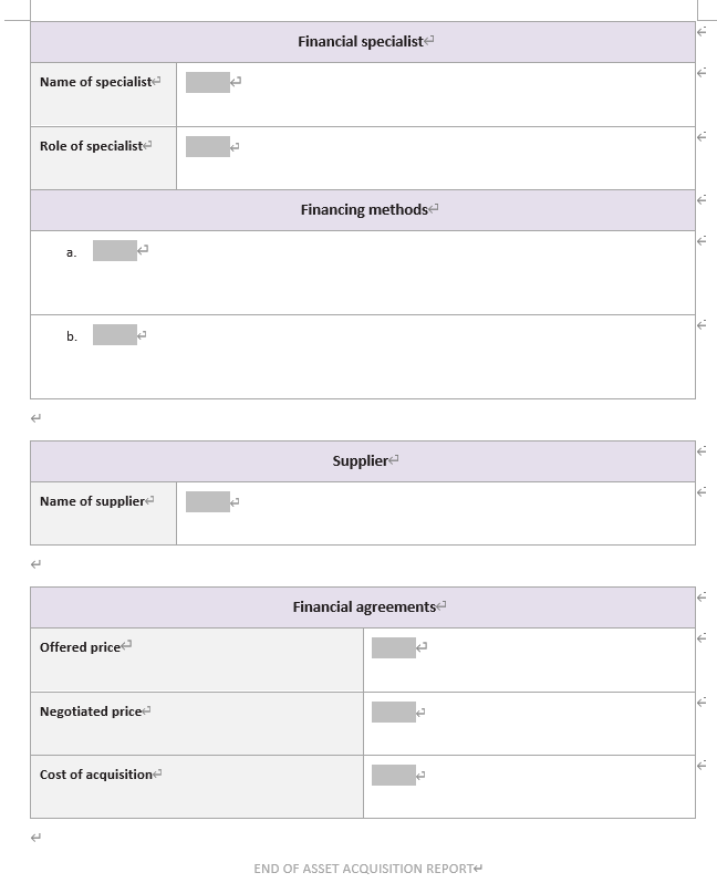 of quotations from suppliers, previous costs, and published or advertised prices must