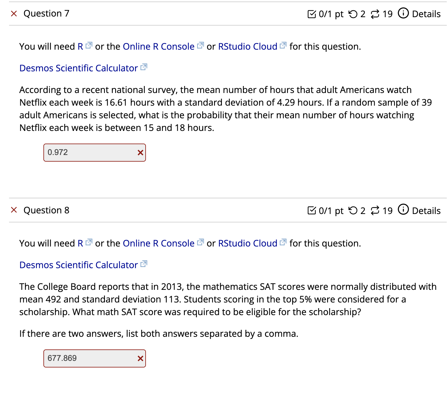  please help with hwNote: Round all intermediate steps and final answers