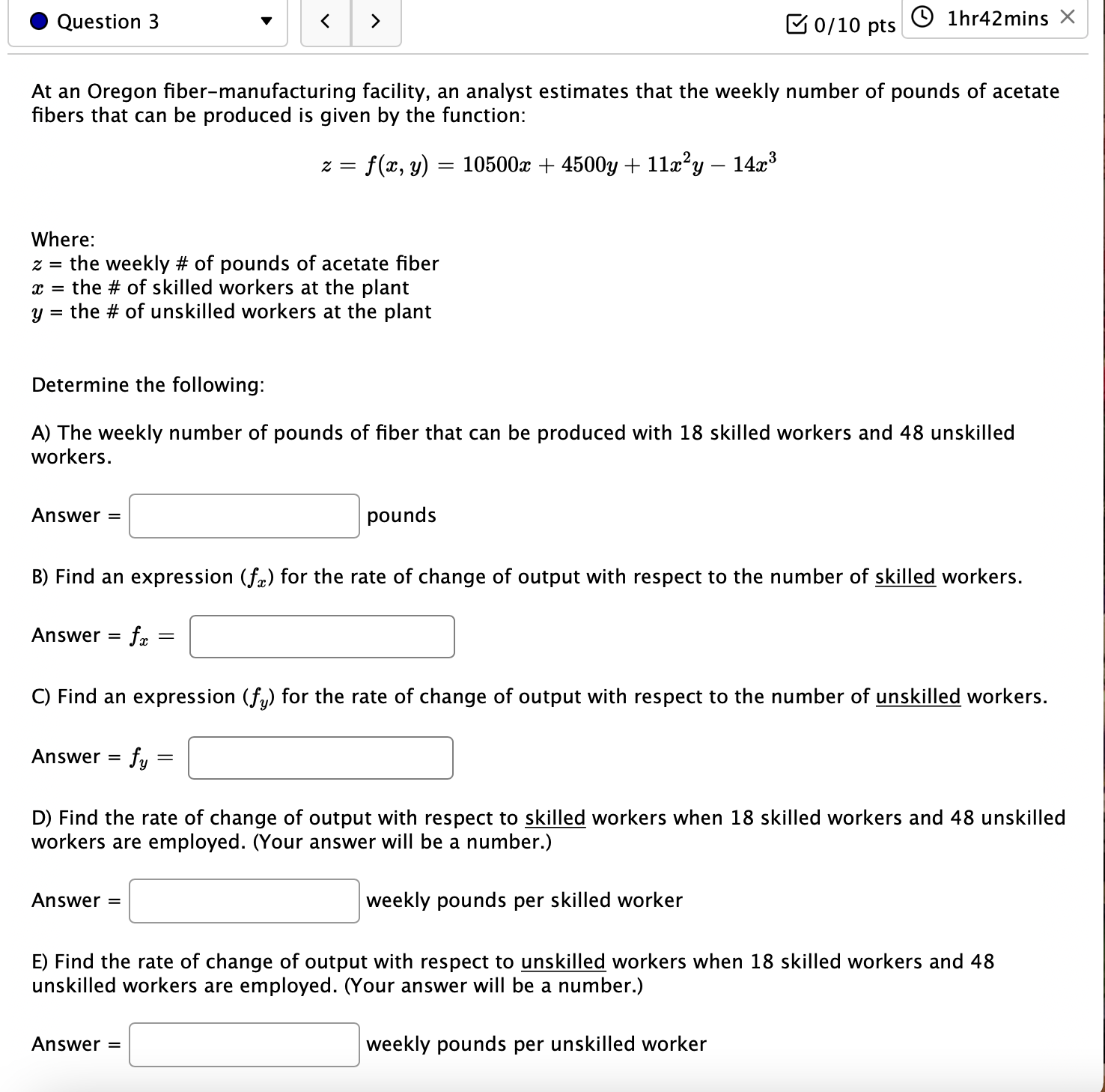 facility, an analyst estimates that the weekly number of pounds of acetate