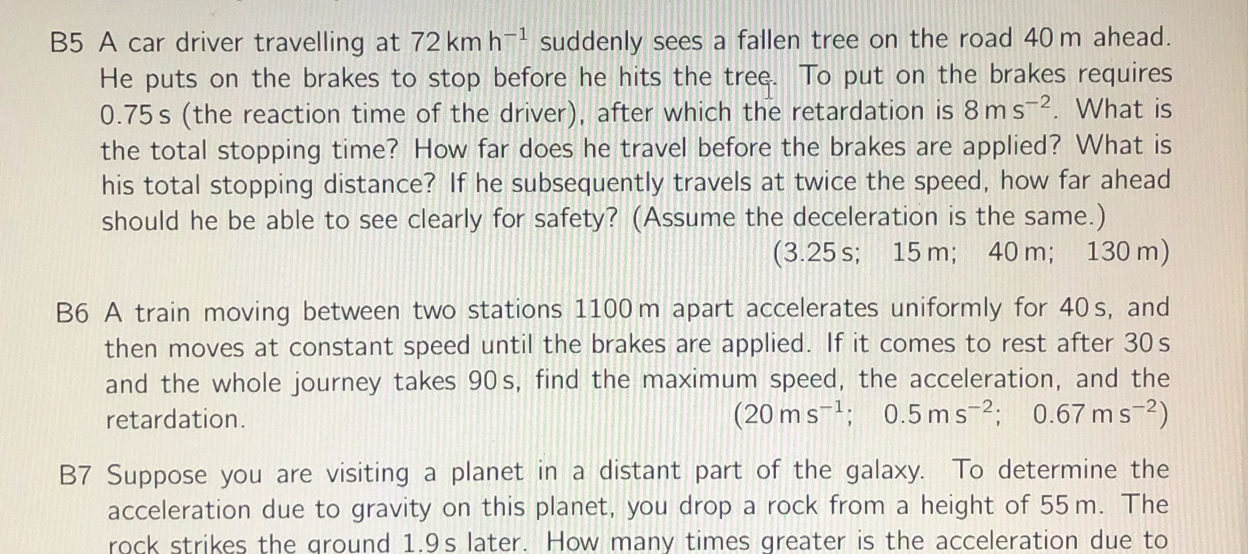Can I please get help with B5, question b BB A car