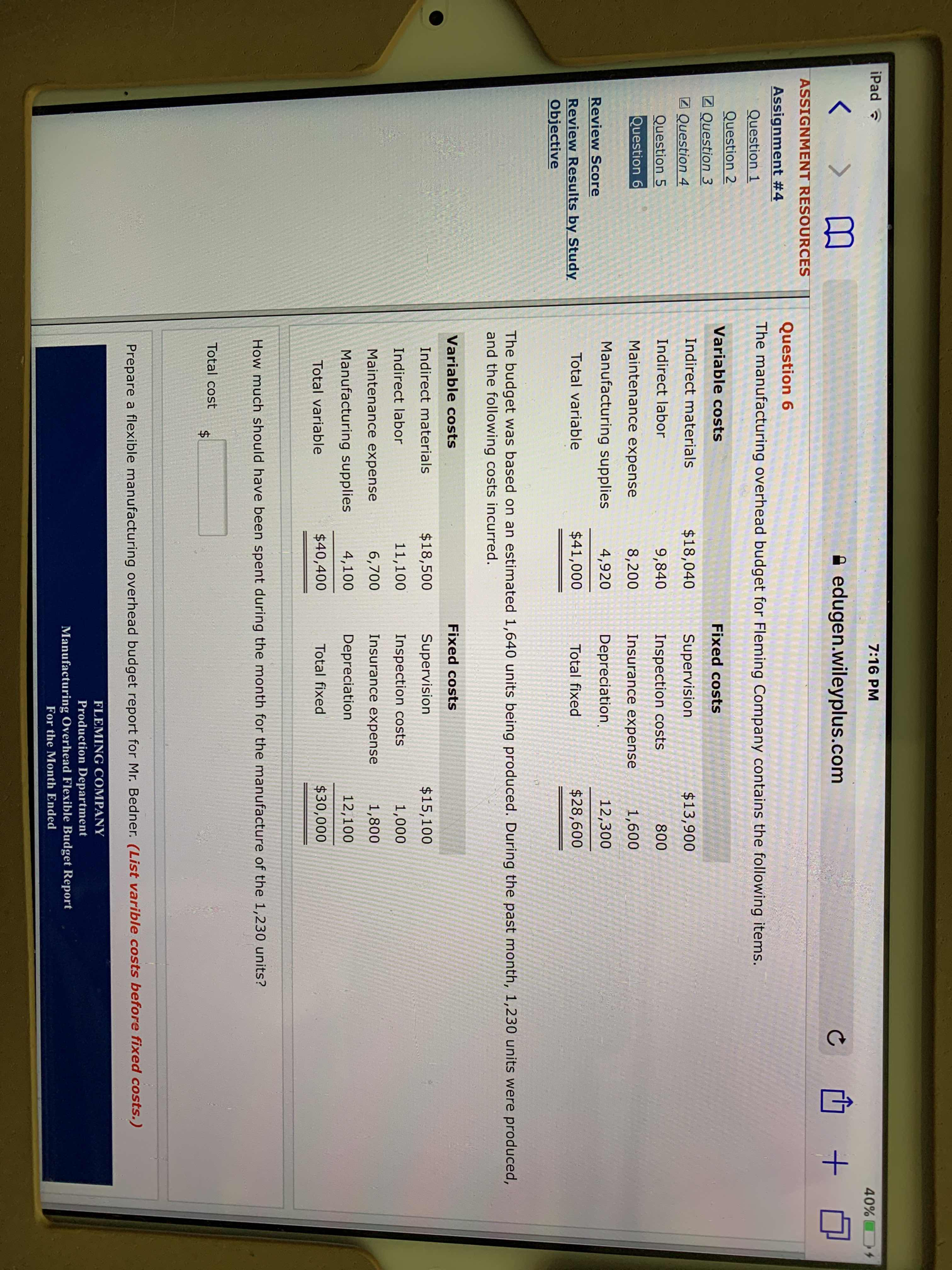  iPad 7:16 PM 40% V B a edugen.wileyplus.com U ASSIGNMENT RESOURCES