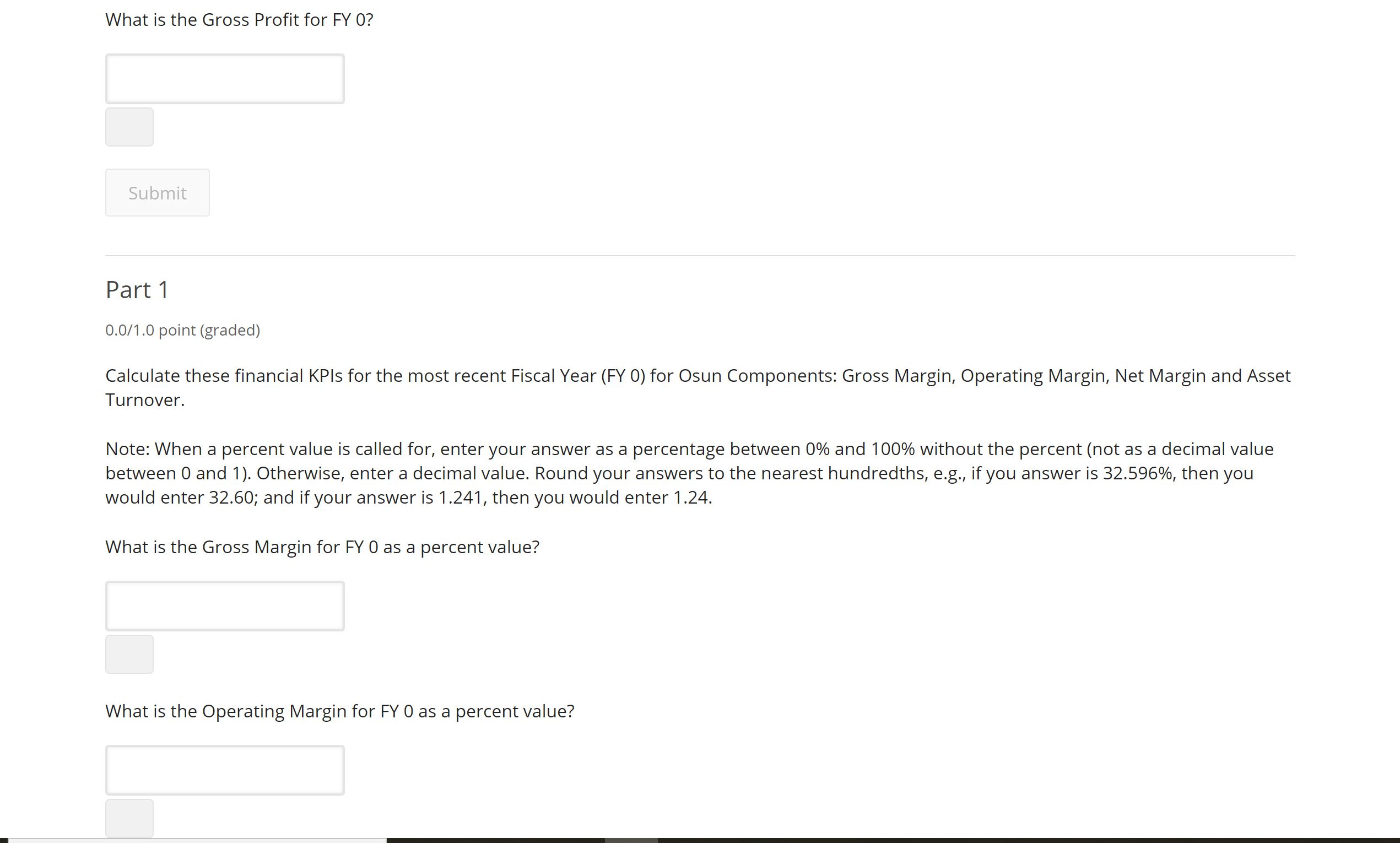 Hi there can you please answer part1-part4? Thanks. Grade Assignment 1: