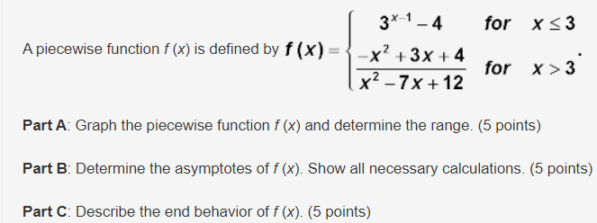 that of the radical function g(x). (5 points) Part B: How do