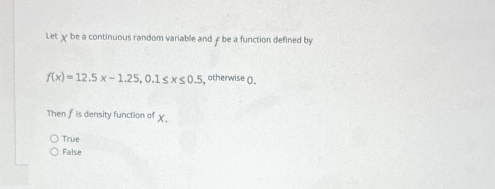  Let y be a continuous random variable and f be a
