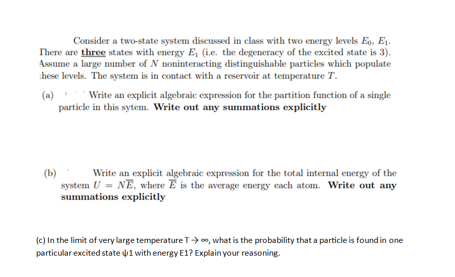 Ey, E,. T'here are three states with energy E; (i.e. the degeneracy