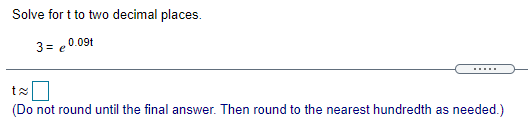to the nearest hundredth.) Ift = 8, A~$ (Do not round until