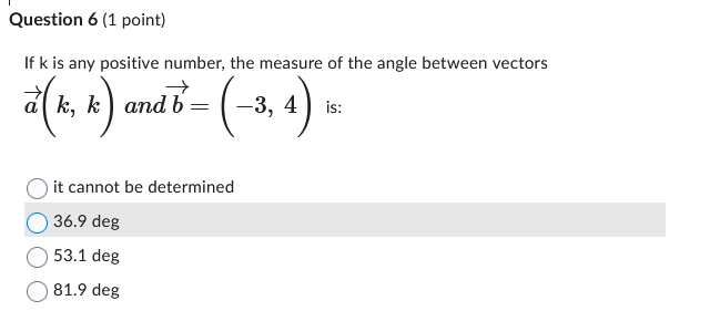 to be fully complete). Answer ASAP Question 6 (1 point) If k