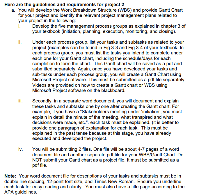  Here are the guidelines and requirements for project 2 a. You