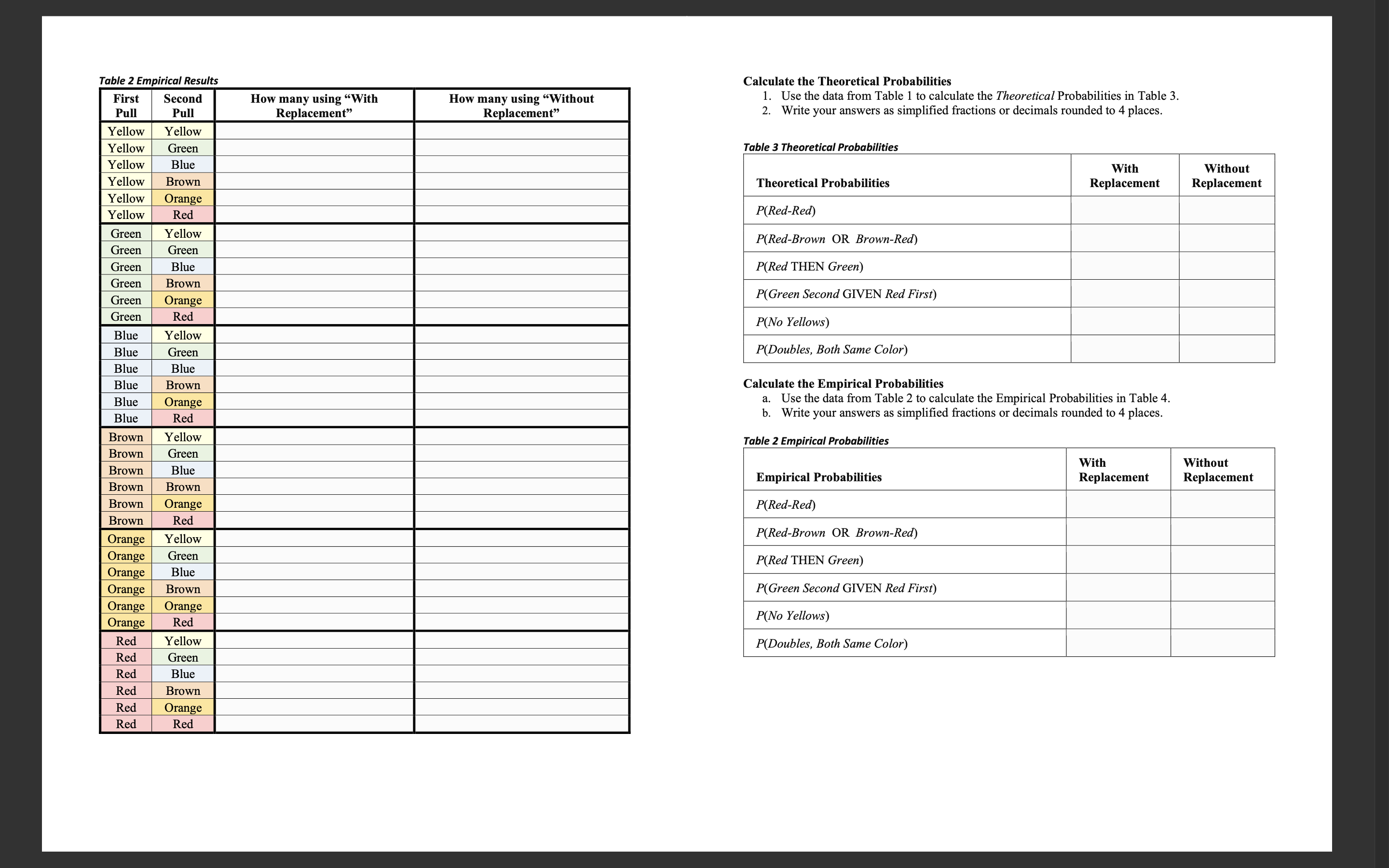 got the values. Student Learning Outcomes . The student will use theoretical