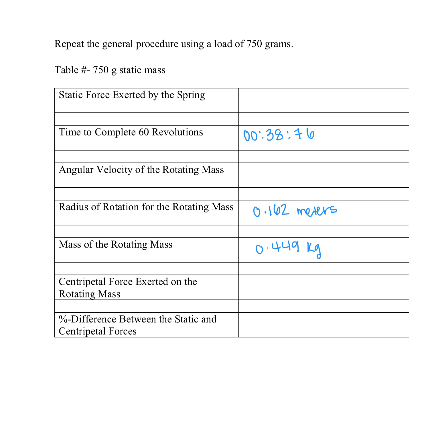 string around the top of the suspended mass so that it is