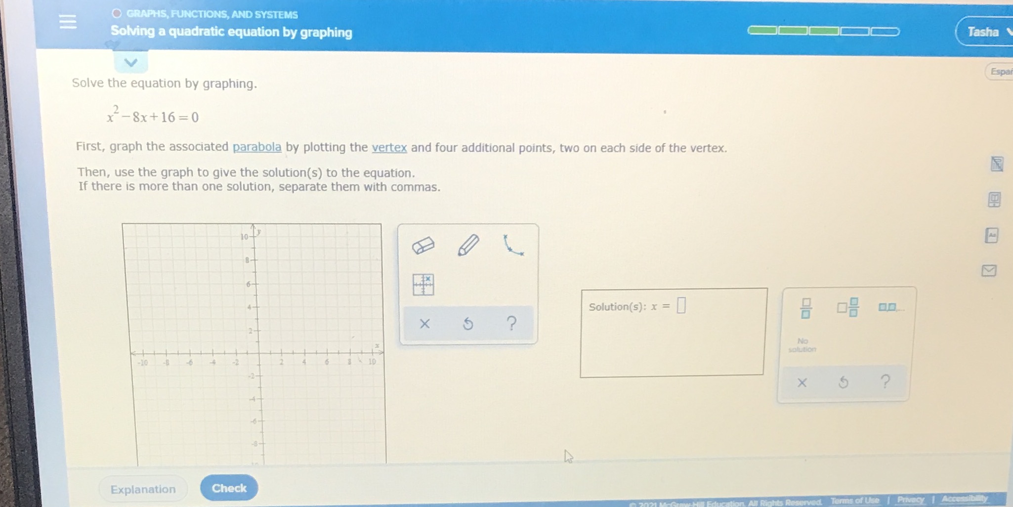 PLEASE HELP ME !! E O GRAPHS, FUNCTIONS, AND SYSTEMS Solving a