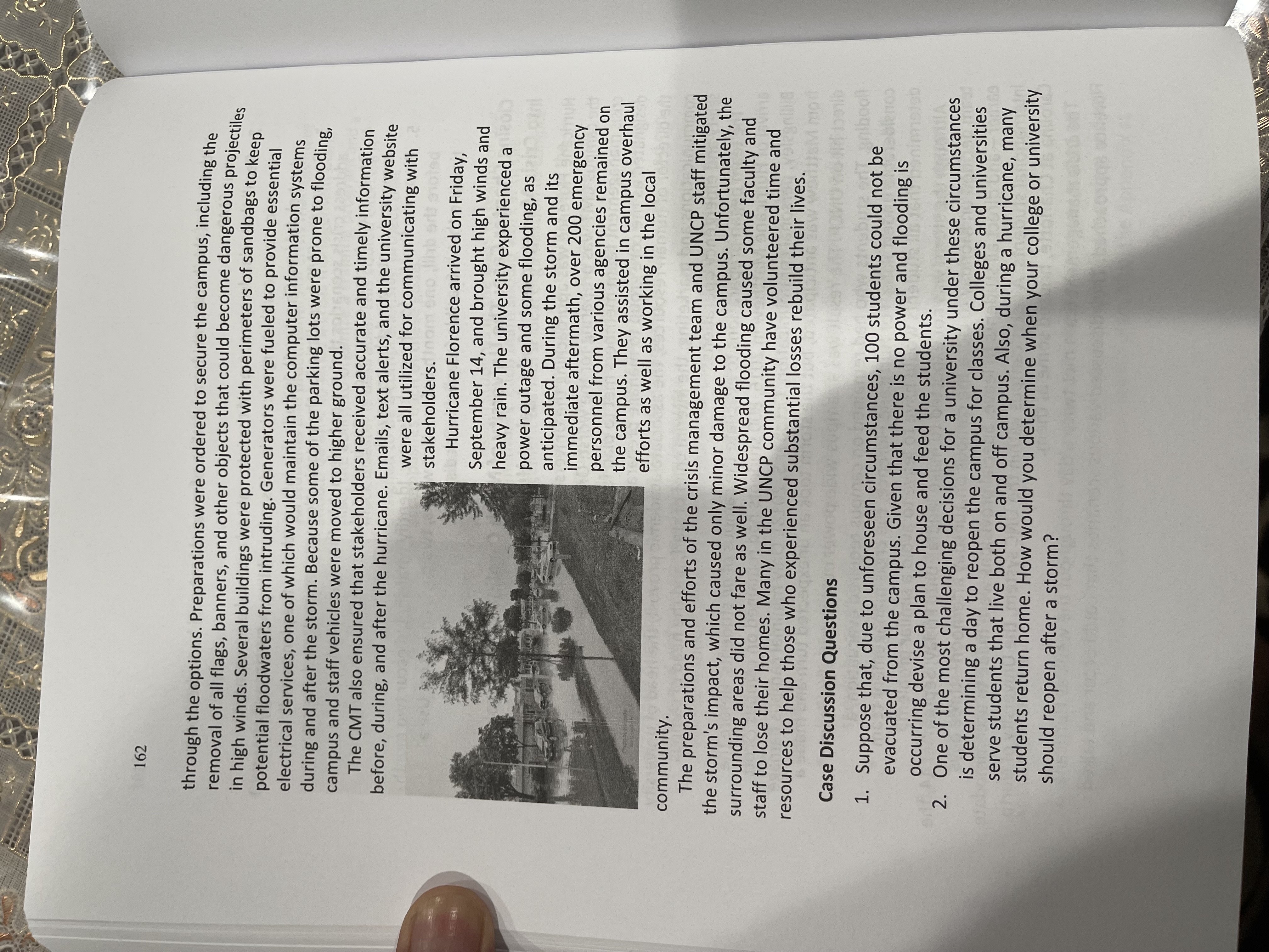 Carolina at Pembroke, and the campus CMI was preparing for the worst.