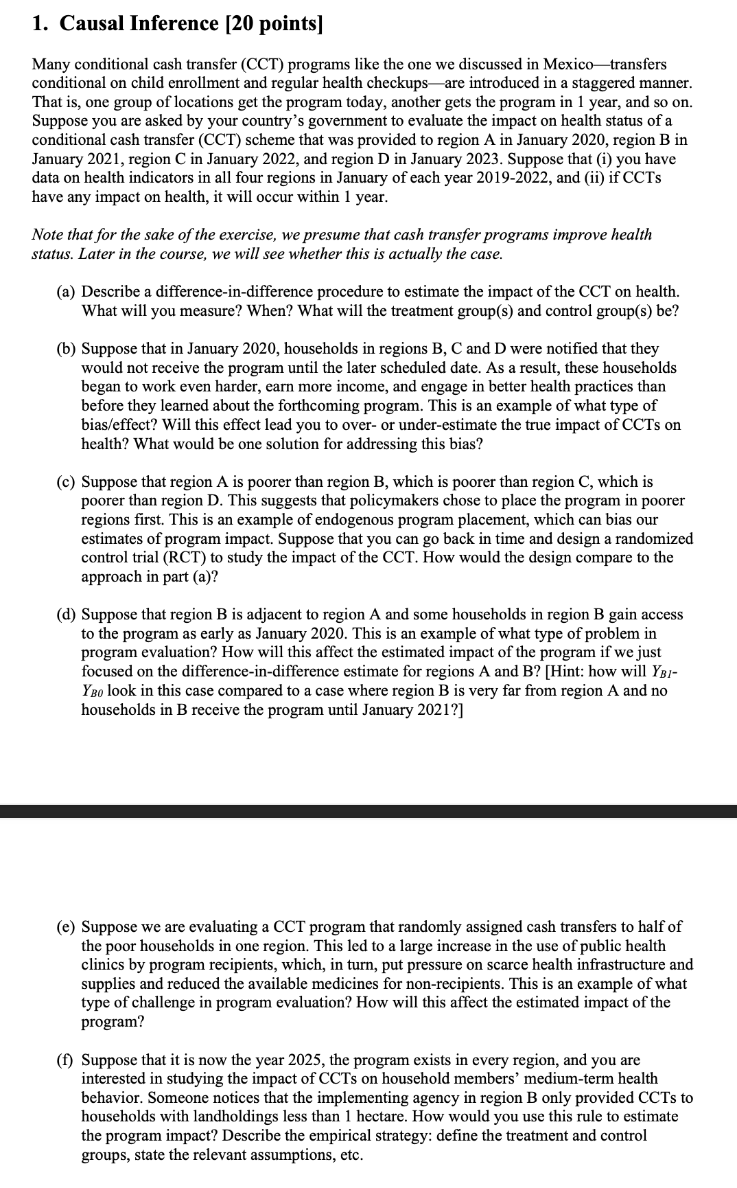 like the one we discussed in Mexicotransfers conditional on child enrollment and