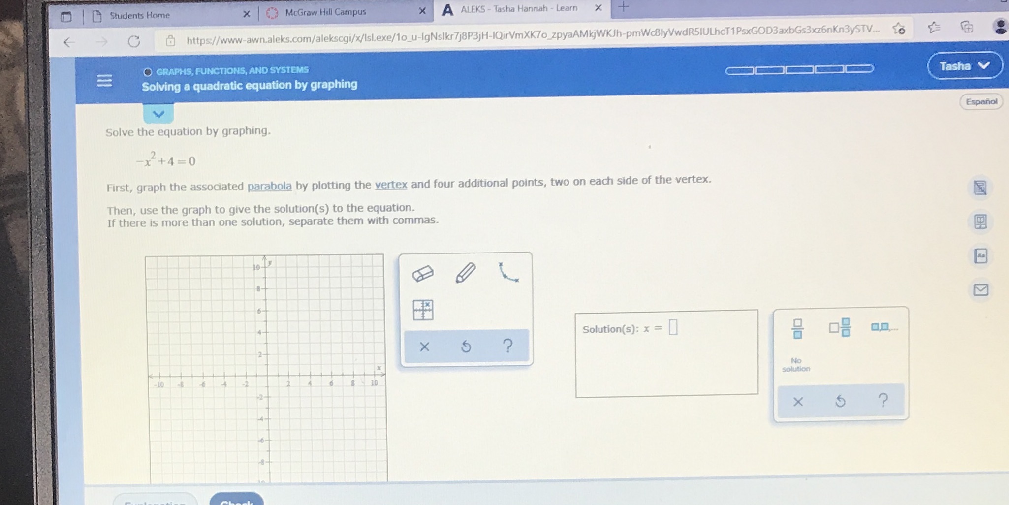 IM STUCK PLEASE HELP ASAP!! Soive the equation by graphing. -12 +