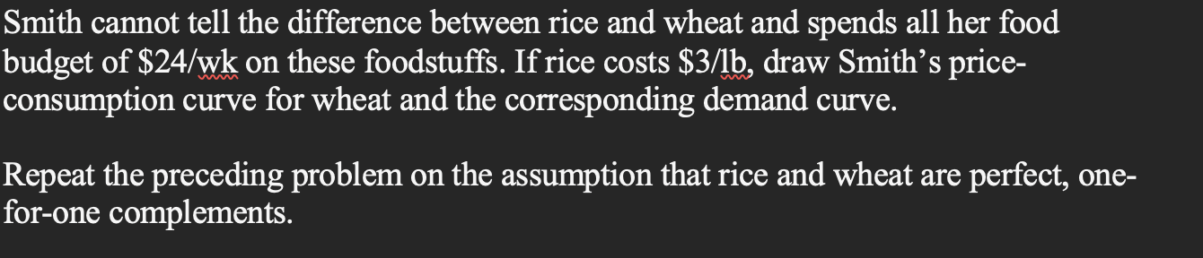 all her food budget of $24/wk on these foodstuffs. If rice costs