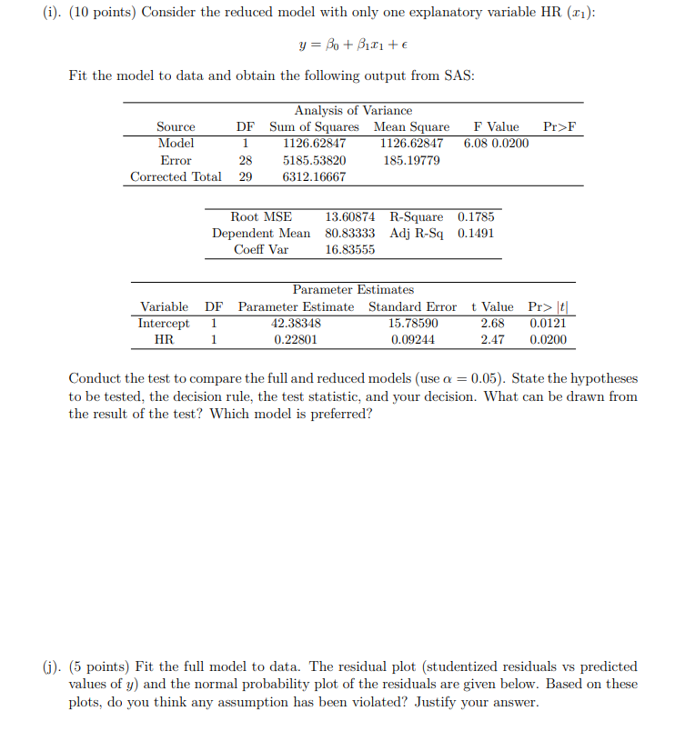 variable HR [31}: y=n+1$1+ Fit the model to data and obtain the