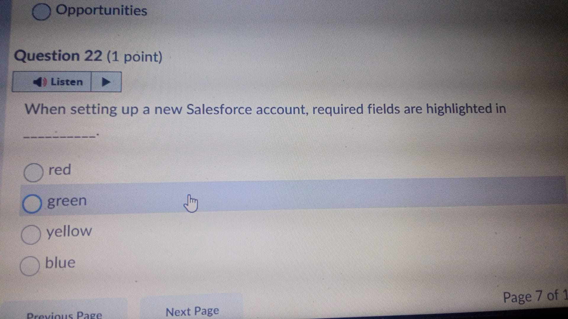 new Salesforce account, required fields are highlighted in O red green yellow