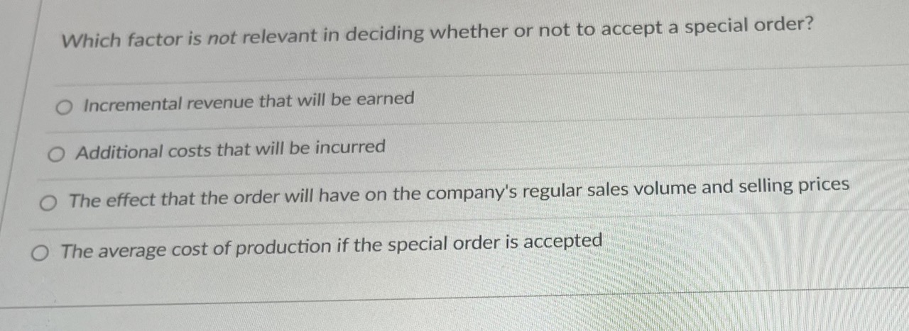 Can you please help with this question, thank you! Which factor is