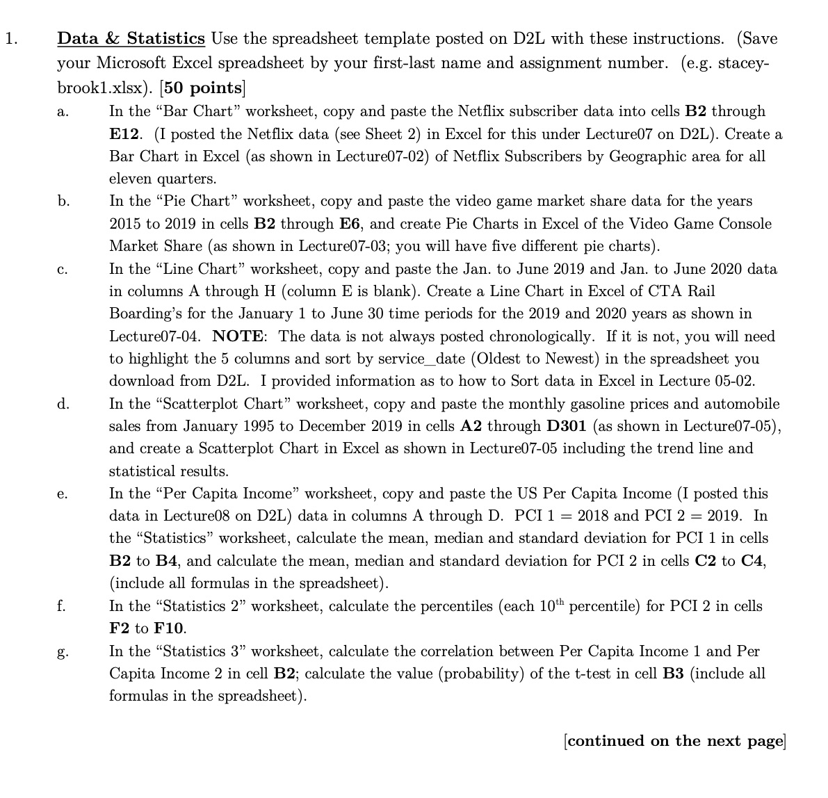 these instructions. (Save your Microsoft Excel spreadsheet by your rst-last name and
