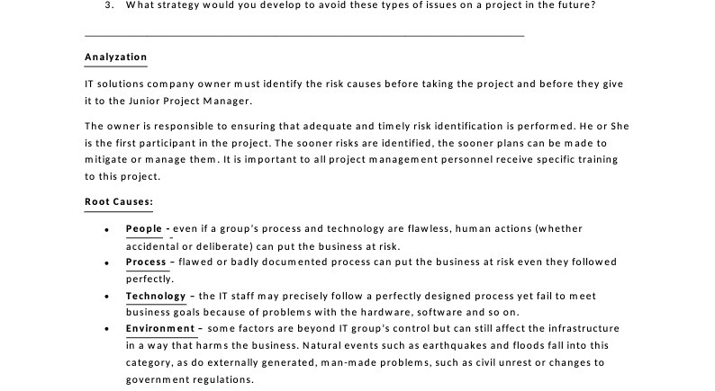  3. What strategy would you develop to avoid these types of