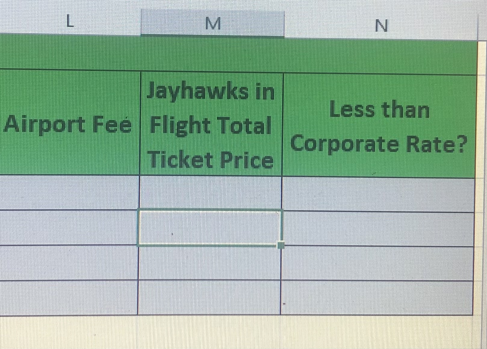 WEEKDAY function to determine the day of the week of this flight