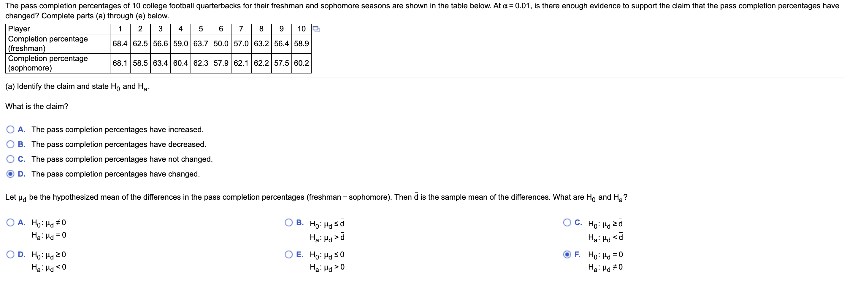 (Part D for the test statistic is there twice but only needed