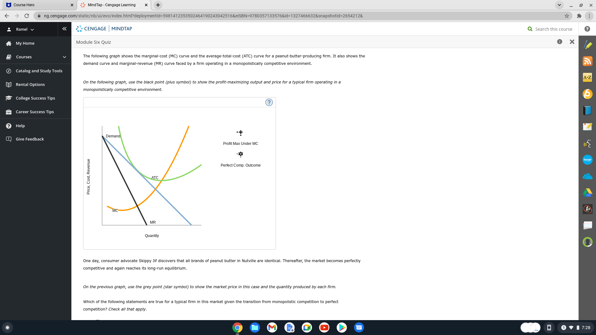 Course Hero x MindTap - Cengage Learning X + X A