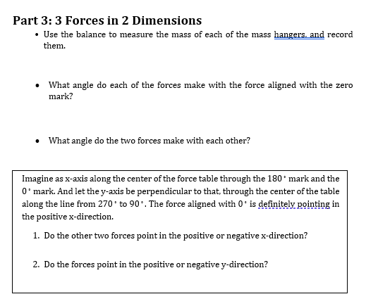 aligned. with the zero mark? I What angle do the two Forces