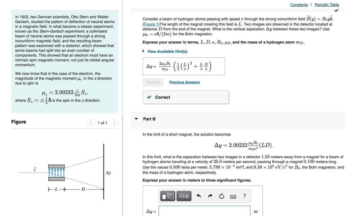 Constants | Periodic Table In 1922, two German scientists, Otto Stern