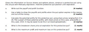 protective out using the 23-put with February expiration. Hold the protective put