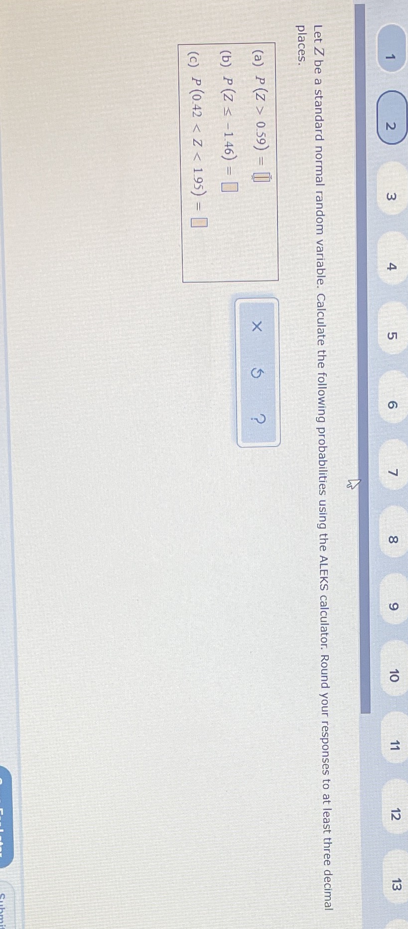  F CO Let Z be a standard normal random variable. Calculate