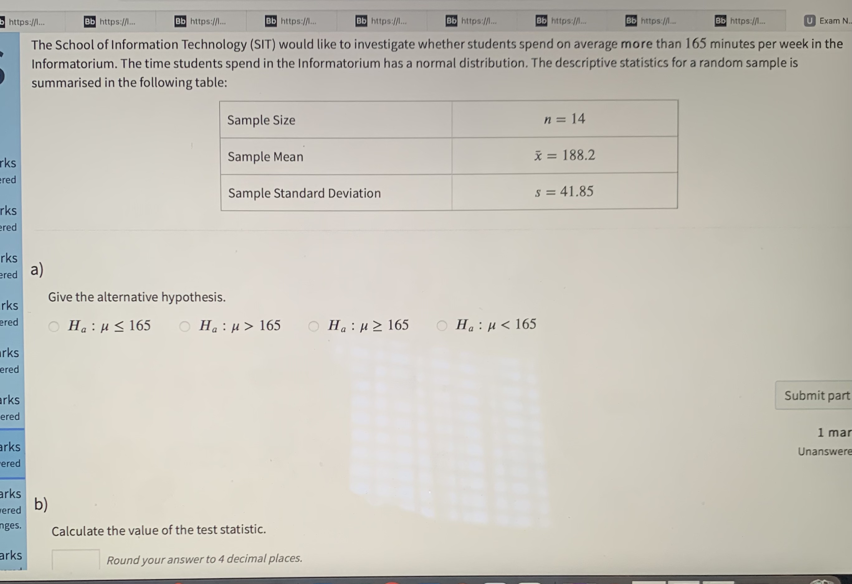 S C) Select the correct p-value. O p-value 0.2 7 marks answered