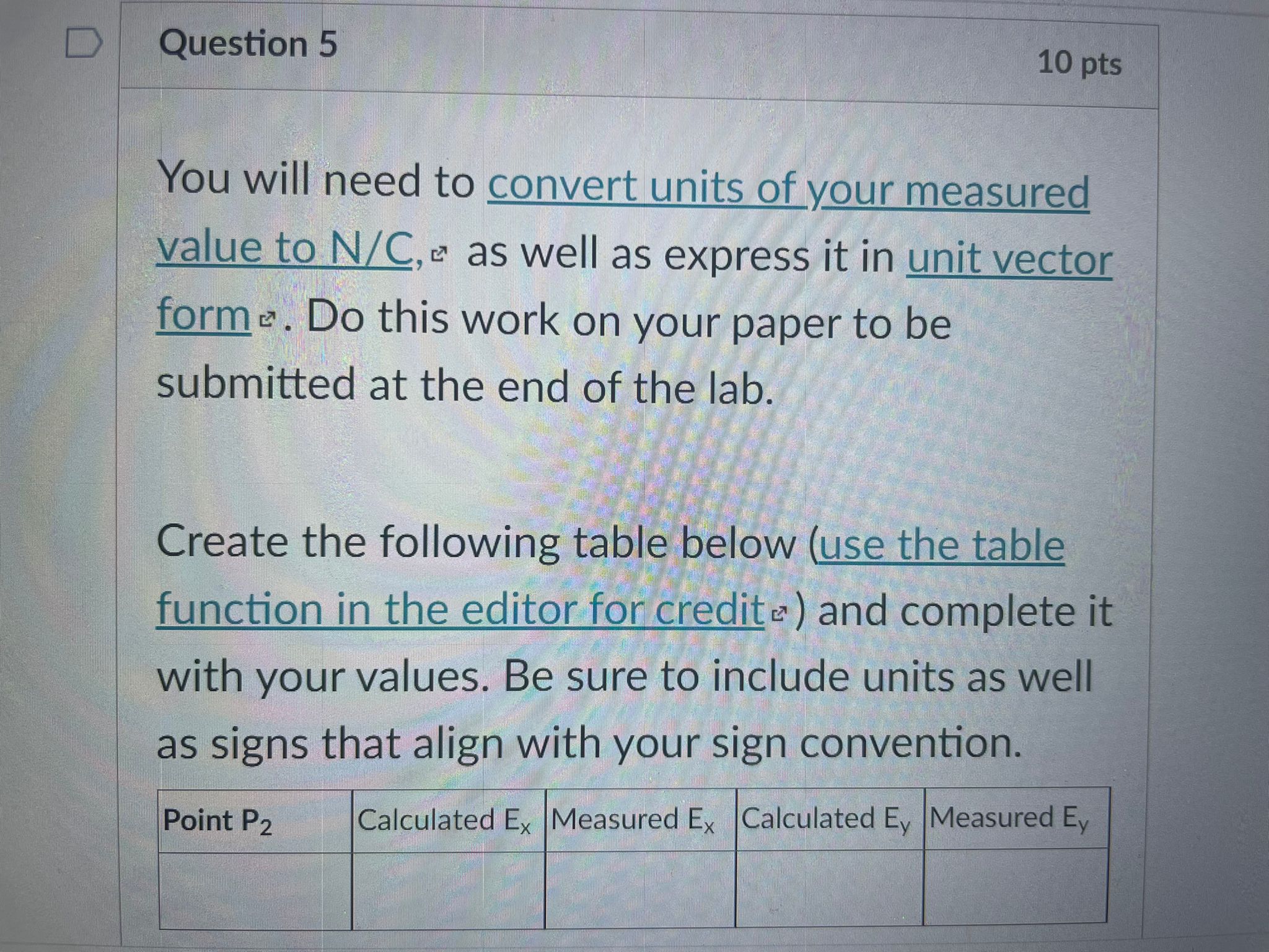 your paper to be submitted at the end of the lab. Create