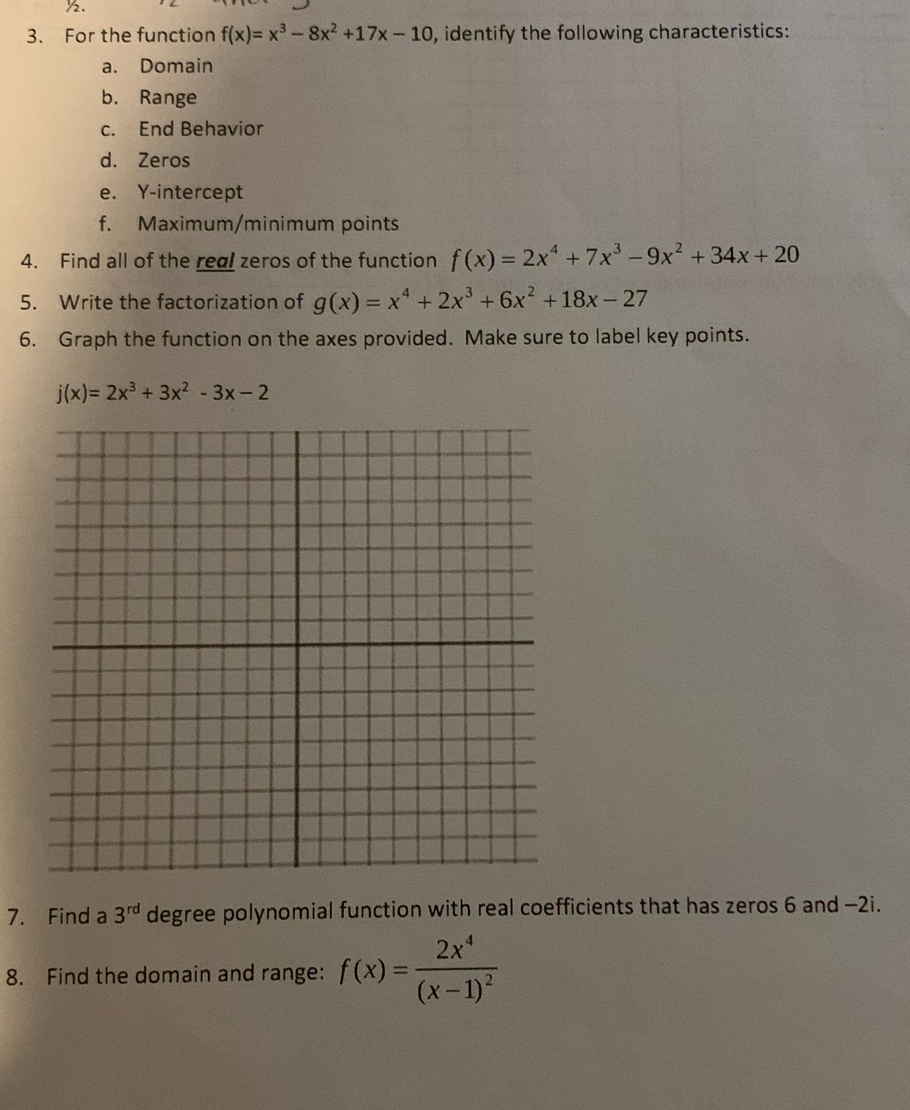 Please help me solve these. 12. 3. For the function f(x)= x3