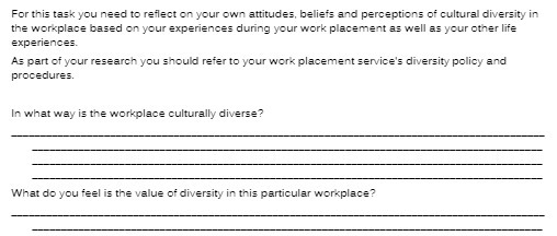 beliefs and perceptions of cultural diversity in the workplace based on your