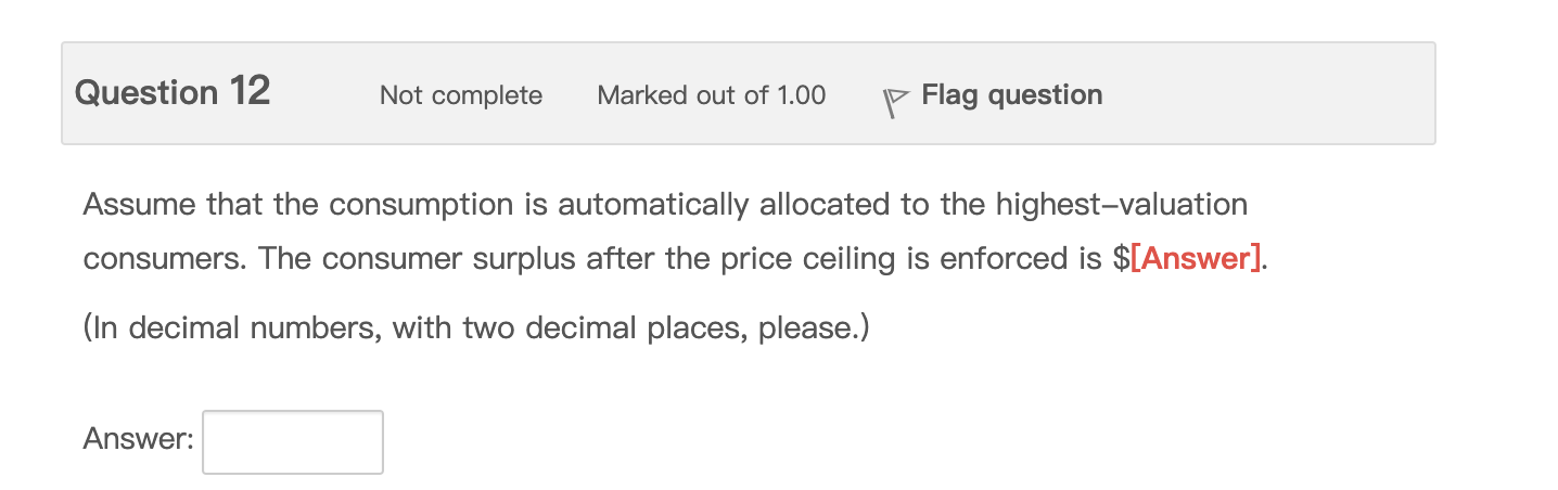 Suppose the government decides to set a rent ceiling of $400 per