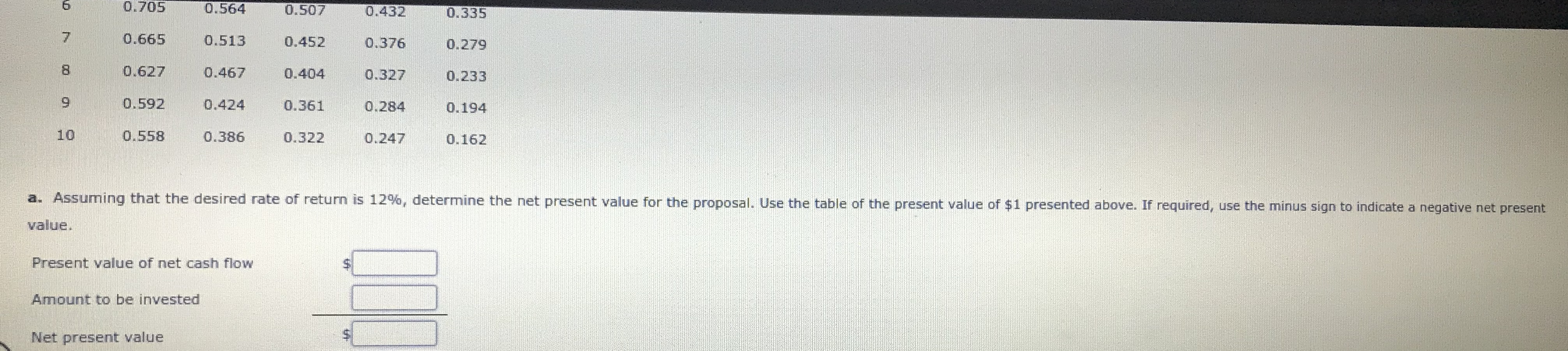  i need help with theses two questions Net Present Value Method