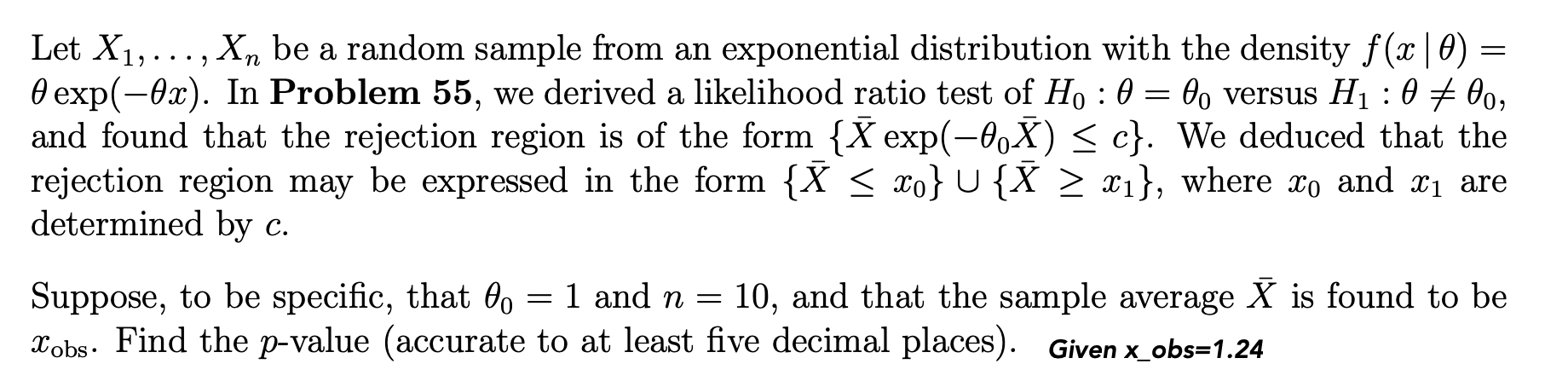 May I know the solution to this? Let X1, . . .