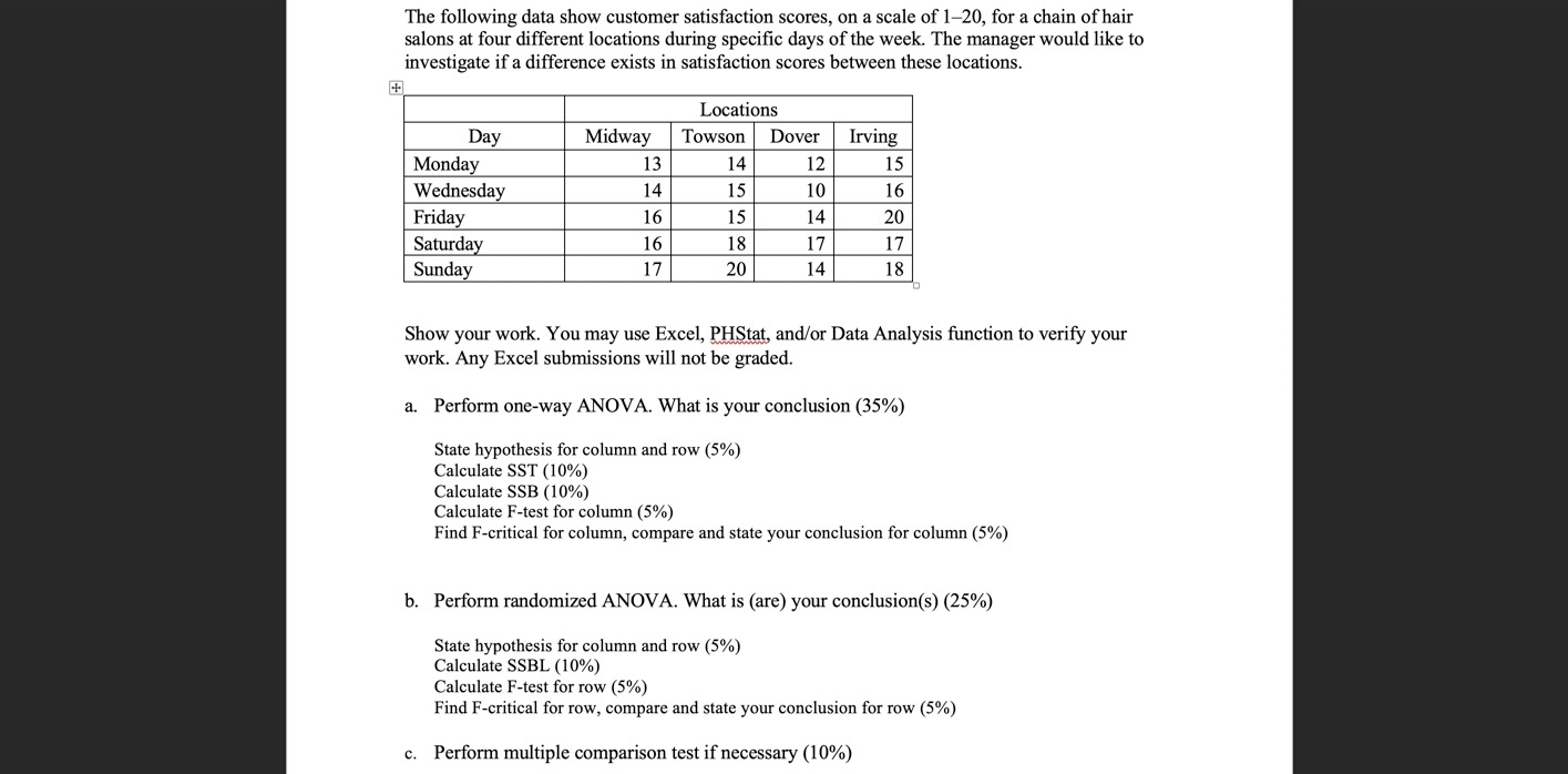 I need the work shown for these if someone could help. The