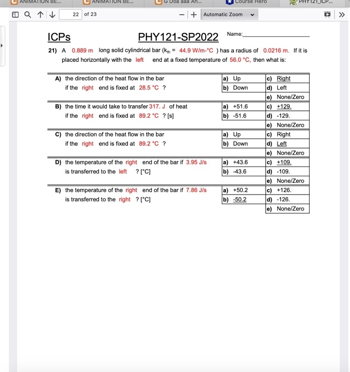 T V 21 of 23 -+ Automatic Zoom D >> ICPS PHY121-SP2022