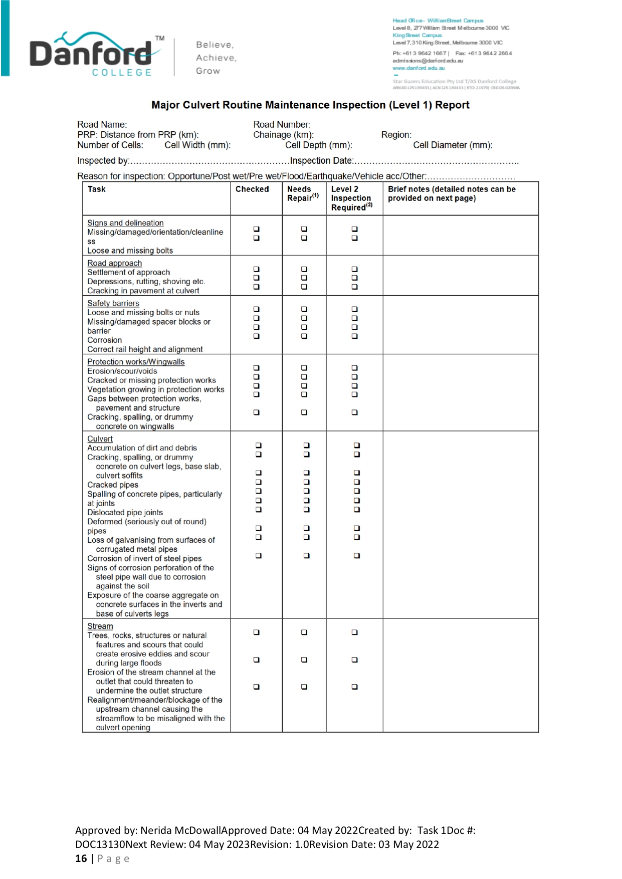 FILL THIS FORM RANDOMLY Head Office. WilliamStreet Campus Level 8, 277 William
