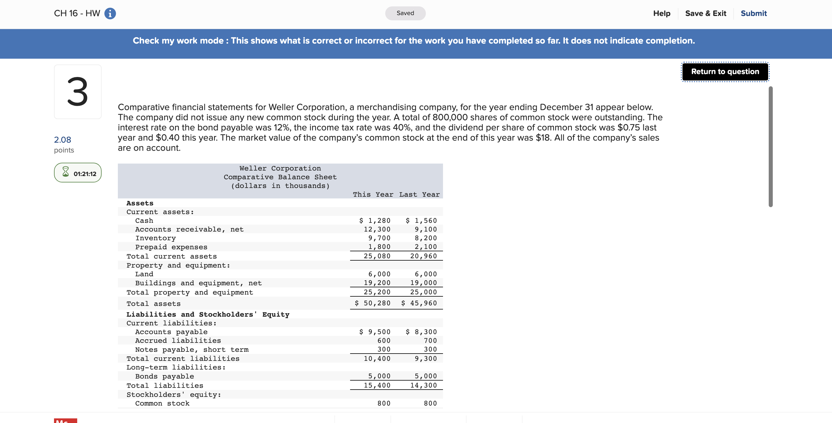  CH 15 _ HW 0 Saved Help Save 0 Exit Submit