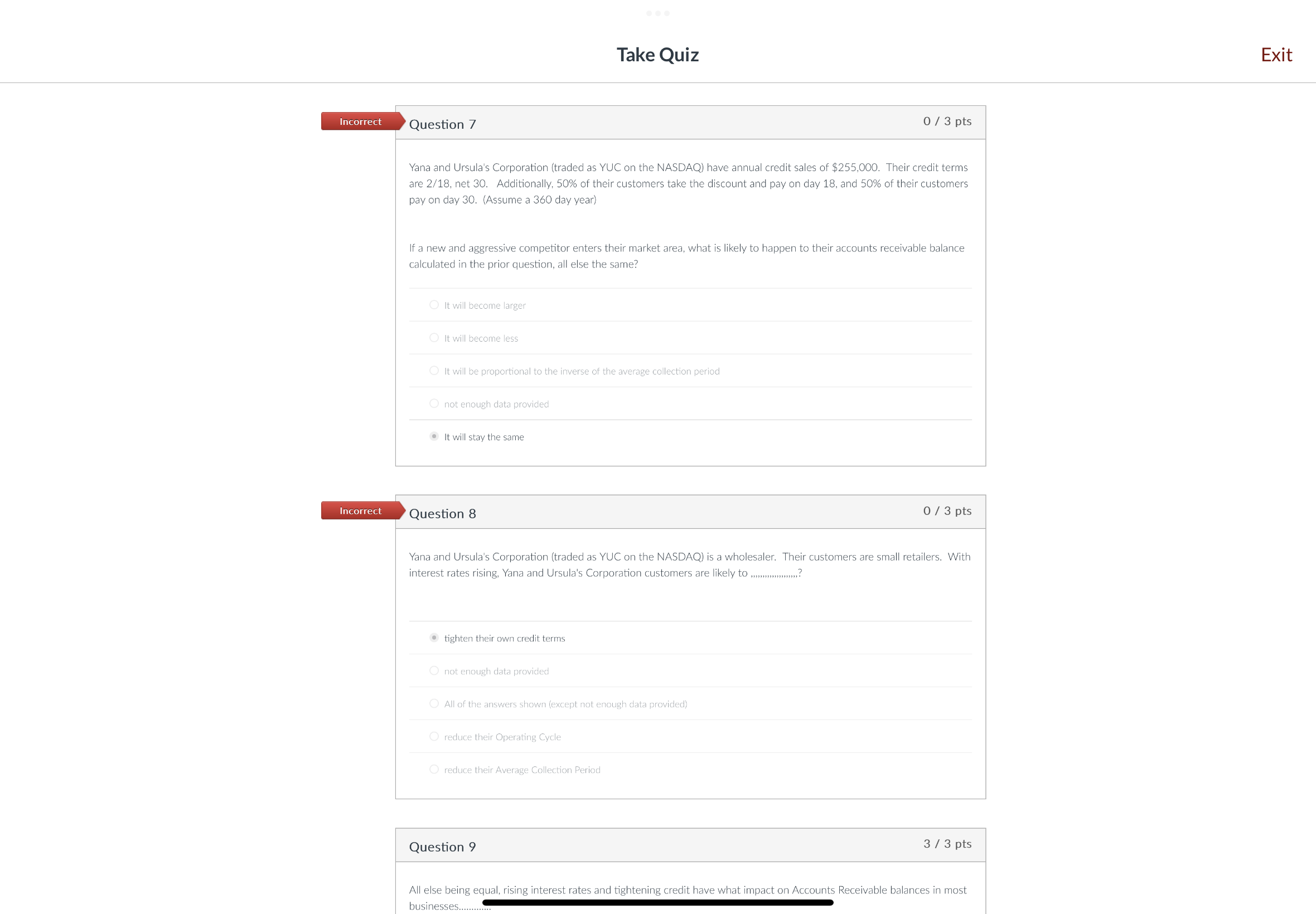 Period? Average Collection period increases and Operating Cycle decreases O increases both