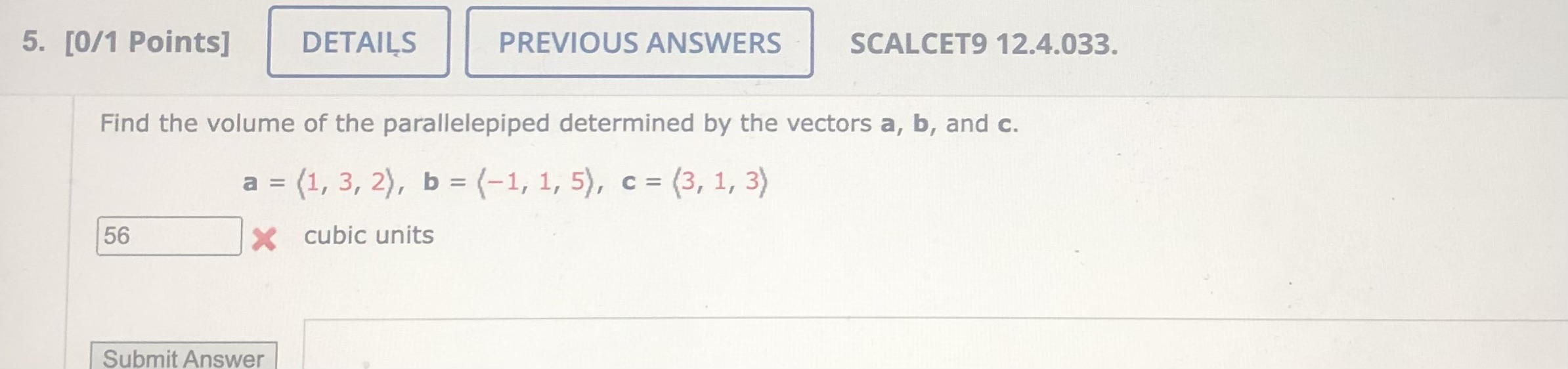 cross product a x b. a = + K , b =