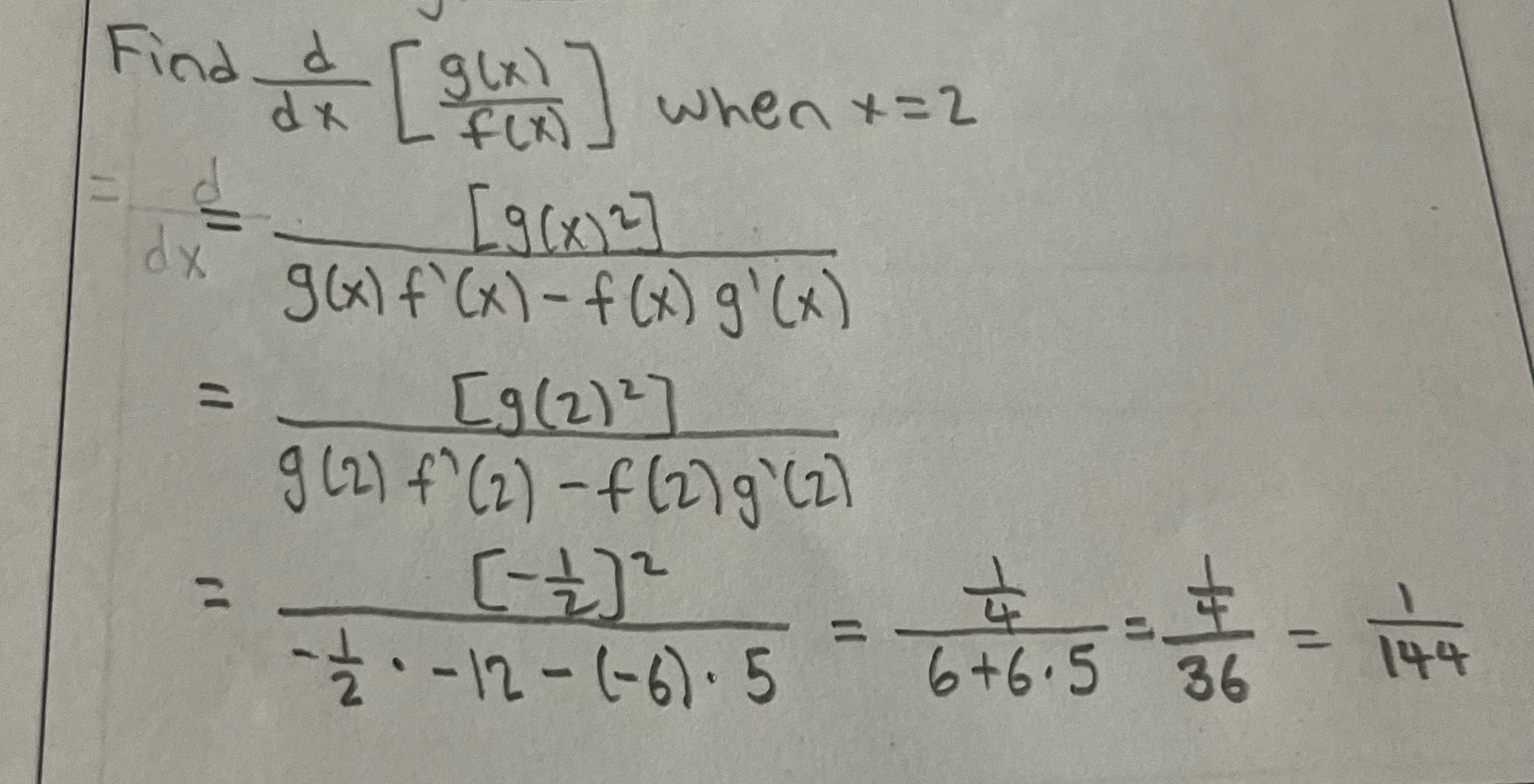 I know the answer is -1, but I keep getting 1/44. What